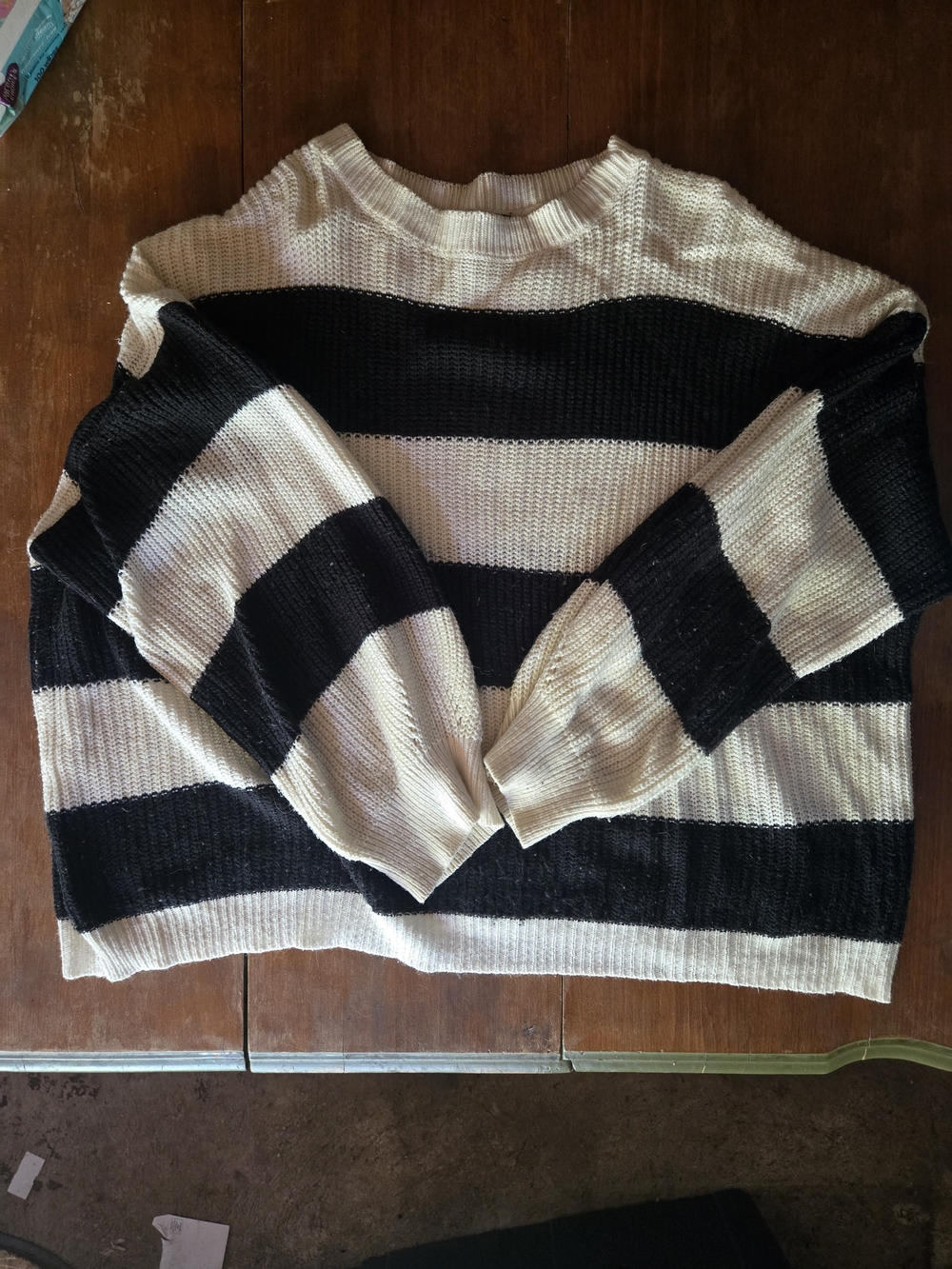 Classic Black and White Striped Women’s Sweater